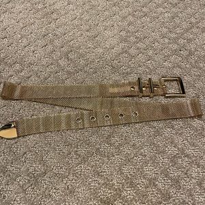 B-low the below gold mesh belt.  Size small. Brand new without tags